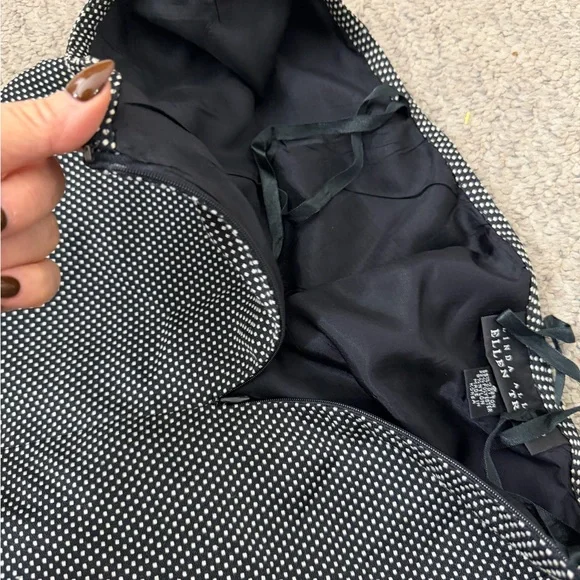 Ellen Tracy Black White Polka Dot Pencil Skirt Sz 6 Work Office - Picture 2 of 6